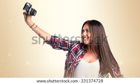 Woman doing a selfie