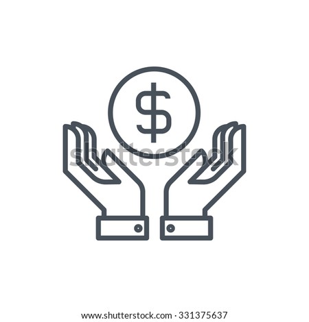 Wealth, salary icon suitable for info graphics, websites and print media. Colorful vector, flat icon, clip art.