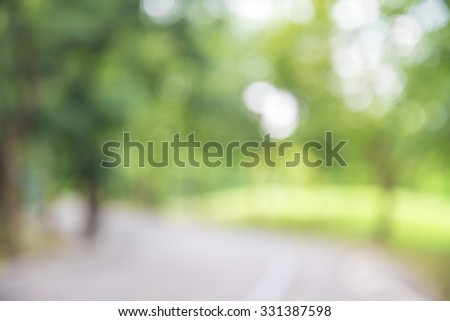Abstract blur city park bokeh background Royalty-Free Stock Photo #331387598