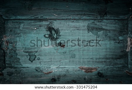 Blue green rustic wooden background