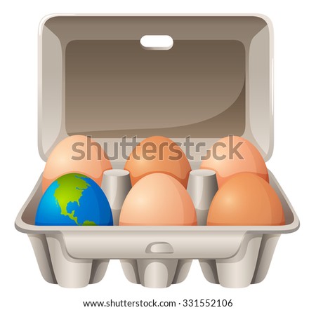 Earth in egg shape illustration