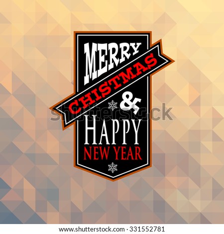 christmas and new year greeting card, illustration clip-art