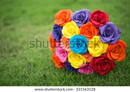bouquet of paper flower