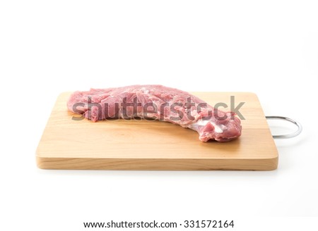 pork fillet  on white background