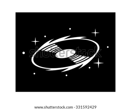planet outer space vinyl vector logo image icon