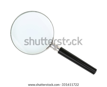 Magnifying glass isolated on white background Royalty-Free Stock Photo #331611722