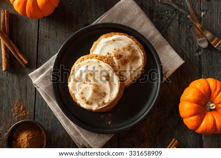 Homemade Pumpkin Spice Cookies with Cream Cheese Frosting