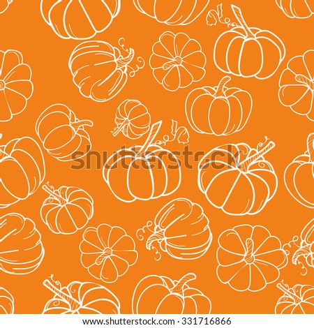 pumpkin pattern fresh watercolor 