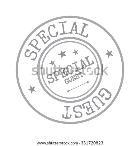 Special Guest Rubber Stamp. Badge template. Vector illustration 
