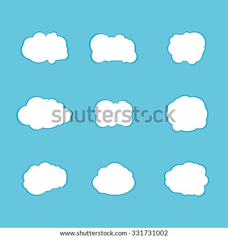 Vector illustration of clouds collection,vector cloud, vector cloud icon, vector illustration sky clouds