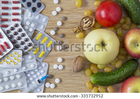Illness or healthy food Royalty-Free Stock Photo #331732952
