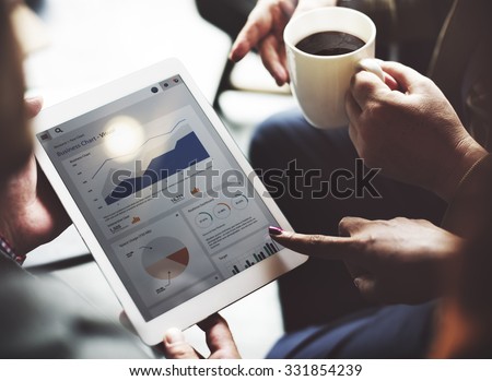 Business Team Brainstorming Data Target Financial Concept Royalty-Free Stock Photo #331854239