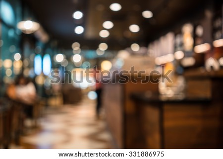 Blur or Defocus image of Coffee Shop or Cafeteria for use as Background Royalty-Free Stock Photo #331886975