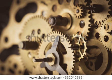 Gears and cogs macro Royalty-Free Stock Photo #332042363