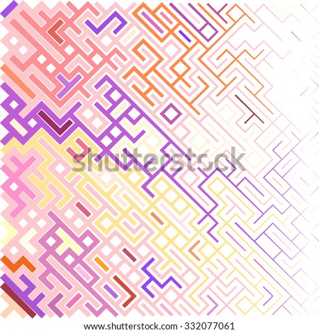 Abstract pixel pattern reminiscent of a maze