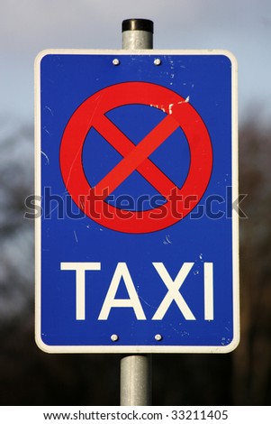 traffic sign Taxi