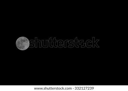 Moon on dark sky