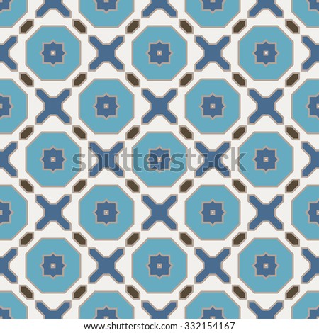 Abstract Seamless Geometric Islamic Wallpaper. Vector Arabic Colorful Pattern. 