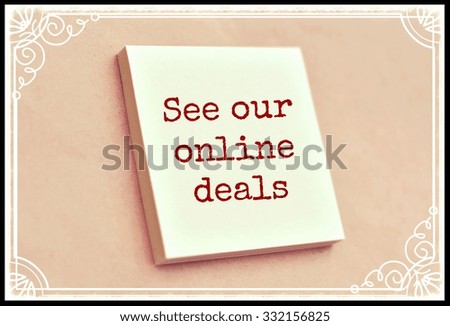 Text see our online deals on the short note texture background