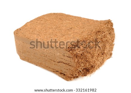 Coconut Coir Isolated on White Background