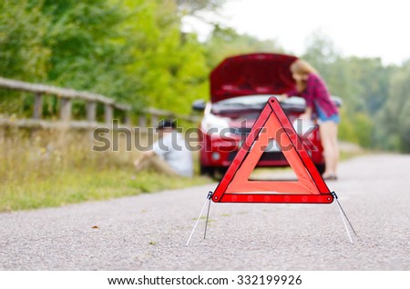 Couple need assistance near broken car