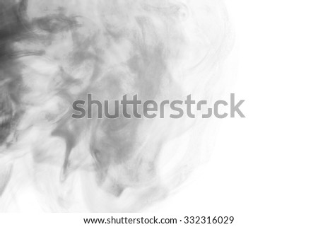 Abstract smoke on white background. Texture. Design element. Abstract art. Smoke from hookah. Macro shooting.