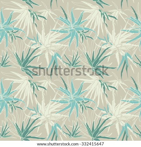 Seamless herbal pattern. Exotic tropical pattern.