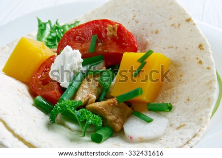 Mexican food dish Chipotle Squash Tacos