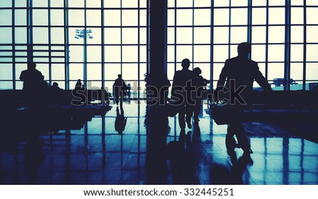 Business Travelers Passengers Airport Commuter Concept