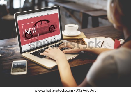 New Innovation Technology Car Homepage Concept Royalty-Free Stock Photo #332468363