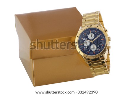 Box with luxury watch
