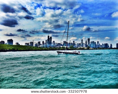 Chicago view from Lake Michigan