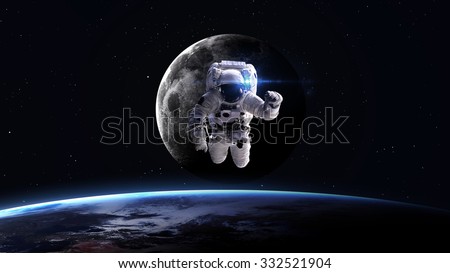 High resolution image of Earth in space. Elements furnished by NASA