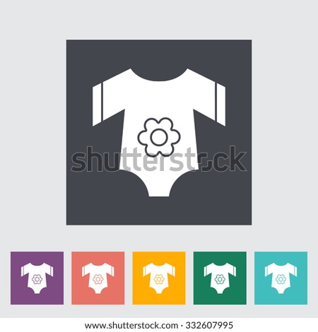 Baby clothes icon. Flat related icon for web and mobile applications. It can be used as - logo, pictogram, icon, infographic element. Illustration. 