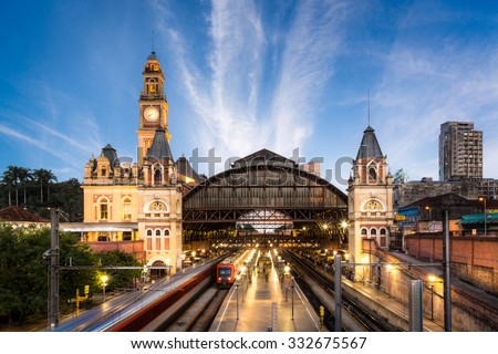 Luz Train Station - Sao Paulo - Brazil Royalty-Free Stock Photo #332675567