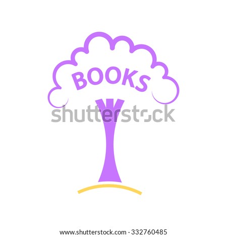 A tree with the word book emblem