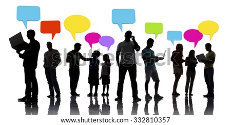 Interaction People Social Networking Technology Concept