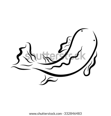Fish icon isolated illustration on white background