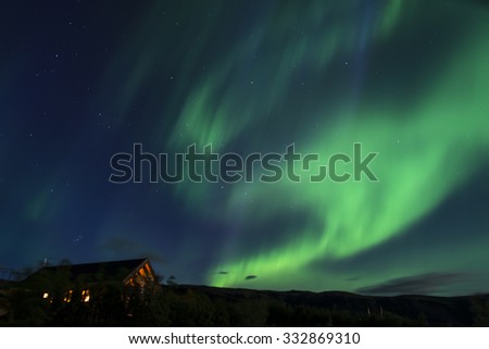 Aurora Borealis. Iceland. August. Royalty-Free Stock Photo #332869310