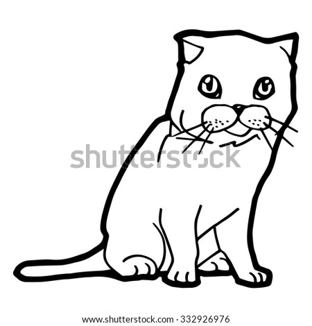 Cat and kitten Coloring Page for kid