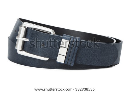 blue male belt