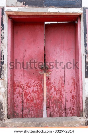 Chinese old temple doors