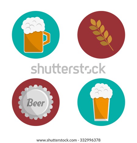 Beer concept with glasses design, vector illustration 10 eps graphic.
