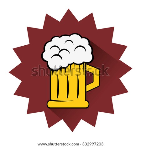 Beer concept with glasses design, vector illustration 10 eps graphic.
