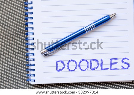 Doodles text concept write on notebook