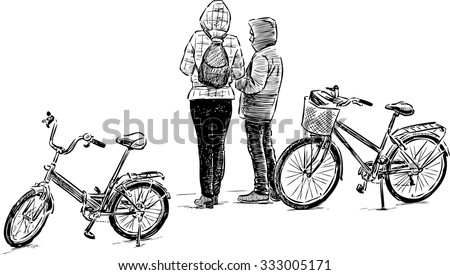 teens with the bicycles