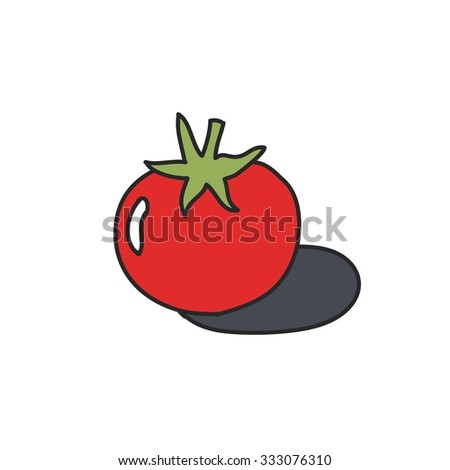 doodle icon. tomato. vector illustration