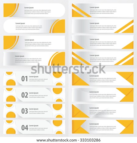 4 item yellow color design banner 