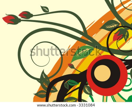 Floral vector background. Check my portfolio for many more of this series as well as thousands of similar and other great vector items.