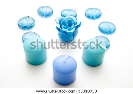 Candles with flower